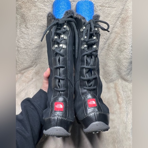 The North Face Janey Black Suede Waterproof Winter Snow Boots Women’s Size 7.5 - Picture 3 of 5